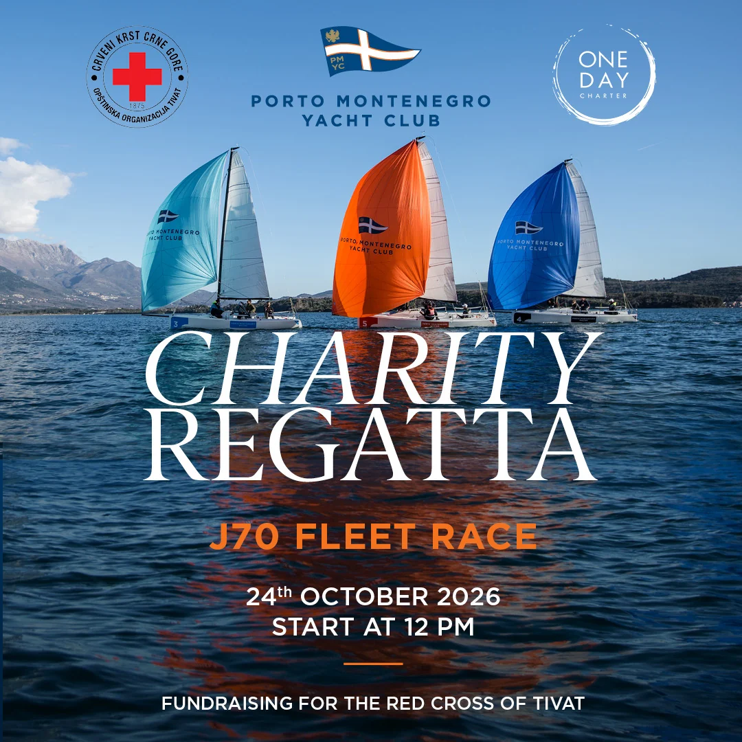 The 6th Annual Charity Regatta in Porto Montenegro, a J70 fleet race on 24 October 2026
